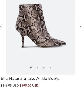 Tony Bianco  Elia natural snake ankle boots.